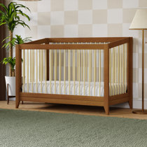 Walnut hot sale color crib